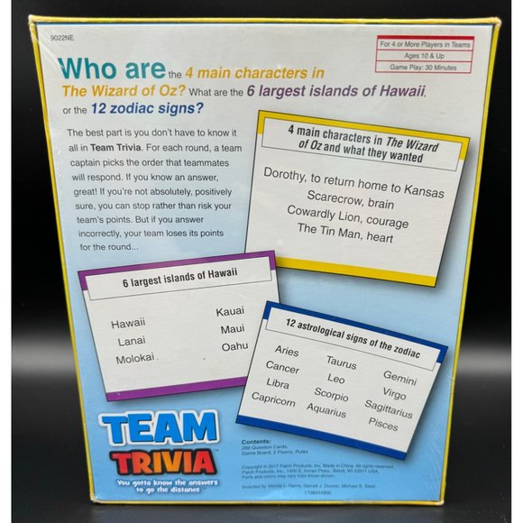 Team Trivia Board Game 4 or More Players 10 & Up 2017 Fun Family Game New - Picture 3 of 5